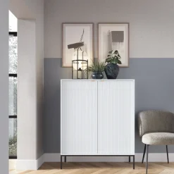 Komody></noscript>PIASKI Komoda wysoka nowoczesna 104 cm AVANTI biały