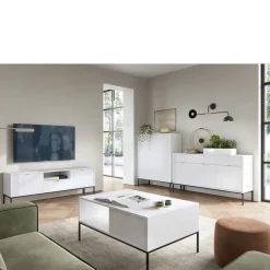 Komody></noscript>PIASKI Komoda wysoka nowoczesna 104 cm AVANTI biały