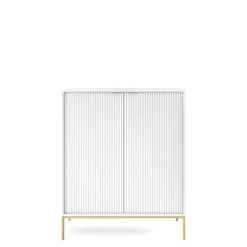 Komody>PIASKI Komoda wysoka nowoczesna biała AVANTI biały