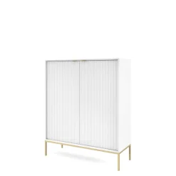 Komody></noscript>PIASKI Komoda wysoka nowoczesna biała AVANTI biały