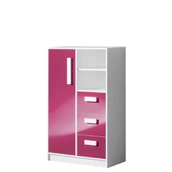 Zestawy Mebli Dziecięcych|Komody></noscript>DOMEL Komoda wysoka szuflady półki GULIVER