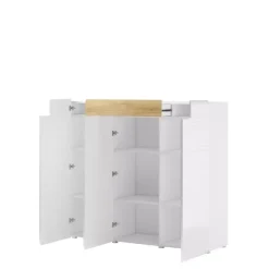 Komody>Helvetia Komoda wysoka TENDER antracyt połysk