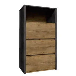 Komody>GAŁA MEBLE Komoda wysoka z szufladami lefkas + szary MERIZO