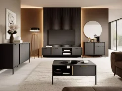 Komody></noscript>LASKI Komoda z drzwiami 153 cm LECCE antracyt