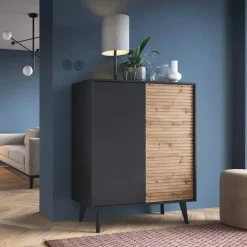 Komody></noscript>PIASKI Komoda z drzwiami 104cm Dąb Artisan VITERBO