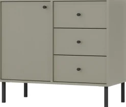 Komody>Lempert Komoda z drzwiami i szufladami 84 cm TOKEN eukaliptus