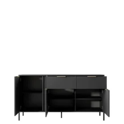 Komody>LASKI Komoda z drzwiami i szufladami 153cm LECCE antracyt