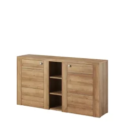 Zestawy Mebli Do Salonu|Komody>Helvetia komoda z drzwiami uchylnymi 155 cm LARONA dąb riviera