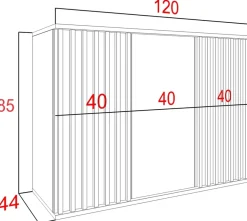 Zestawy Mebli Do Sypialni|Zestawy Mebli Do Salonu></noscript>Meblohand Komoda z półkami 120 cm lamele NELGARI
