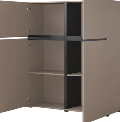 Zestawy Mebli Do Sypialni|Komody>Helvetia Komoda z półkami do salonu nowoczesna 120 cm CROSS