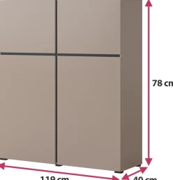 Zestawy Mebli Do Sypialni|Komody></noscript>Helvetia Komoda z półkami do salonu nowoczesna 120 cm CROSS