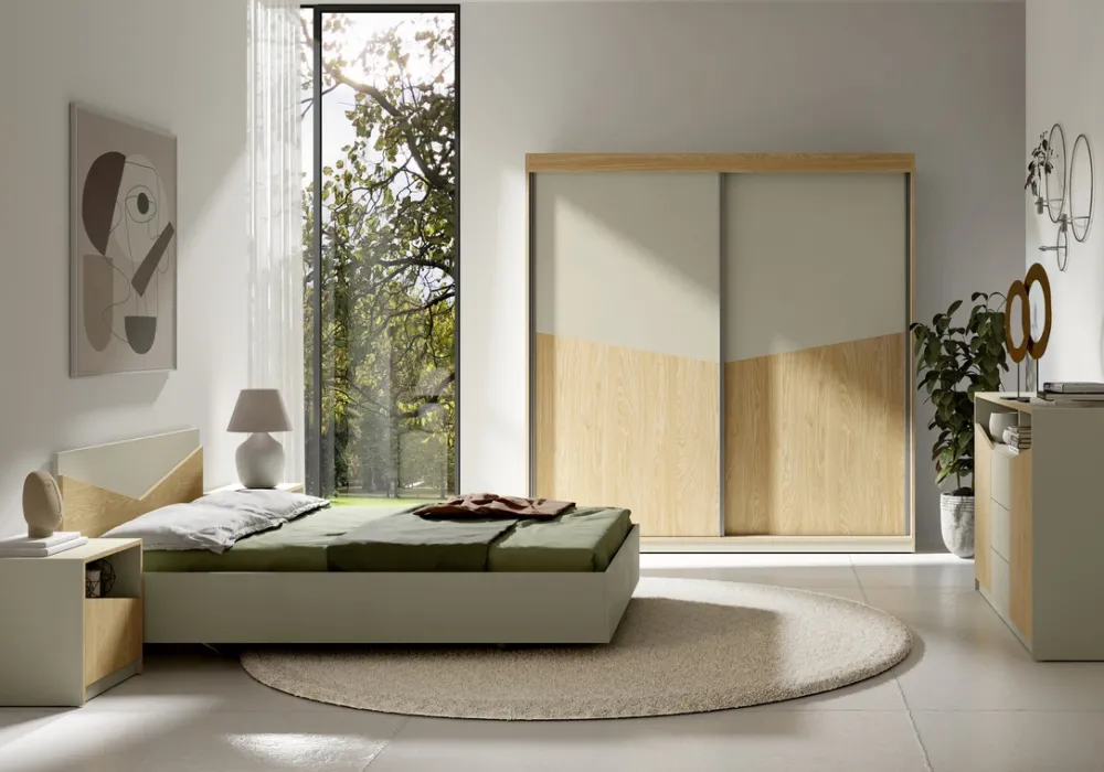 Komody>JUREK Komoda z szufladami 150 cm do sypialni AMADEO szary beż