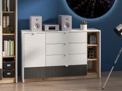 Zestawy Mebli Młodzieżowych|Komody></noscript>ML Meble Komoda z szufladami 138 cm do pokoju młodzieżowego TORINO