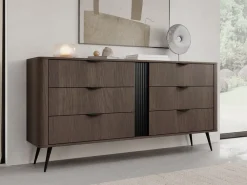 Zestawy Mebli Do Salonu|Komody>LASKI Komoda z szufladami 163 cm do salonu dąb dunin VALIO