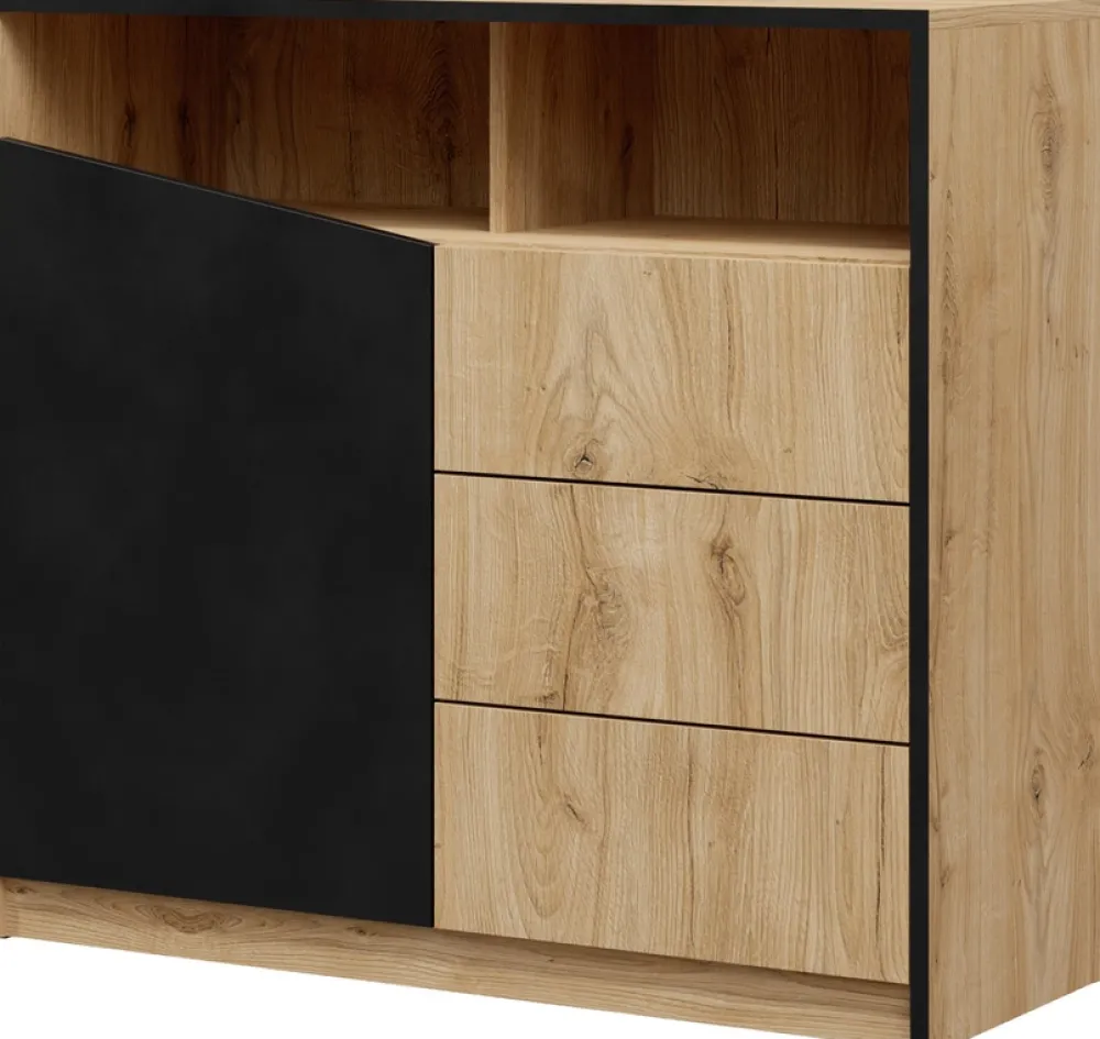 Zestawy Mebli Do Sypialni|Komody>JUREK Komoda z szufladami 100 cm nowoczesna AMADEO dąb odwieczny