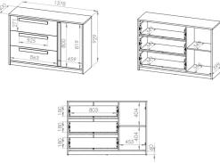 Zestawy Mebli Młodzieżowych|Komody></noscript>ML Meble Komoda z szufladami do pokoju młodzieżowego DROP