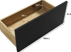 Komody|Zestawy Mebli Do Salonu></noscript>BRATEX Komoda z szufladami do salonu 150 cm HOMELY dąb artisan