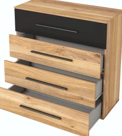 Zestawy Mebli Do Sypialni|Komody>Helvetia Komoda z szufladami do sypialni w stylu loftowym 90 cm BETA