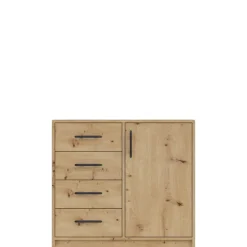 Komody>MEBLAR Komoda z szufladami do sypialni 90 cm SEVAS dąb artisan