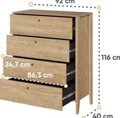Zestawy Mebli Do Sypialni|Komody></noscript>lenart. Komoda z szufladami do sypialni 92 cm COZY
