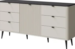 Zestawy Mebli Do Salonu>JUREK Komoda z szufladami i drzwiami do salonu 160 cm MIREL kaszmir