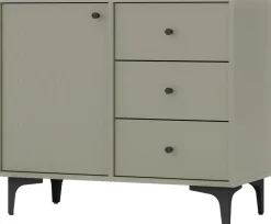 Komody>Lempert Komoda z szufladami i drzwiami do salonu 84 cm TOKEN eukaliptus