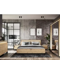 Zestawy Mebli Do Sypialni|Komody></noscript>lenart. Komoda z szufladami loft QUANT dąb artisan