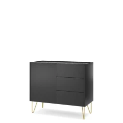 Komody></noscript>PIASKI Komoda z szufladami na wysokich nóżkach do salonu HEAVEN