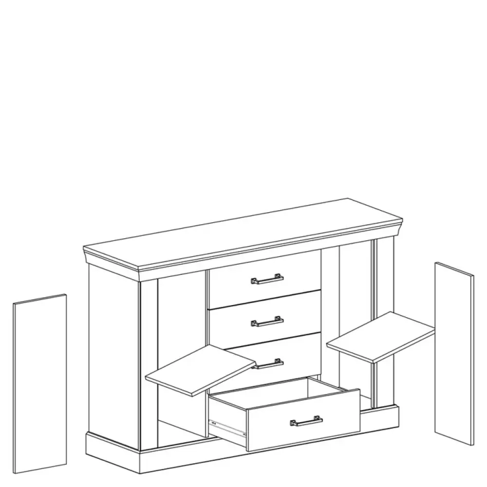 Zestawy Mebli Do Sypialni|Komody>JARSTOL Komoda z szufladami nowoczesna ADRE