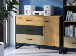 Zestawy Mebli Młodzieżowych|Komody></noscript>ML Meble Komoda z szufladami oraz cichym domykiem do pokoju młodzieżowego COLT