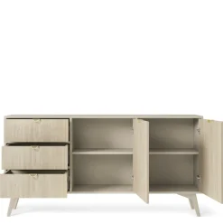 Zestawy Mebli Do Salonu|Komody>PIASKI Komoda z szufladami w stylu boho FLOW jodełka scandi