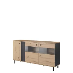 Zestawy Mebli Do Salonu|Komody>LASKI Komoda z witryną DAMIS