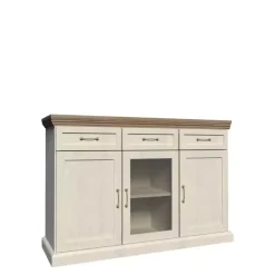 Zestawy Mebli Do Sypialni|Zestawy Mebli Do Salonu>GAŁA MEBLE Komoda z witryną drzwi szuflady ROZANO