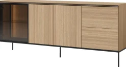 Zestawy Mebli Do Salonu|Komody>lenart. Komoda z witryną i szufladami do salonu 201 cm VISSO