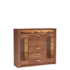 Zestawy Mebli Do Sypialni|Komody>JARSTOL Komoda z witryną INELI