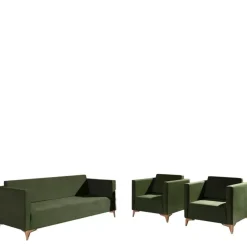 Komplety Wypoczynkowe></noscript>GiB Meble Komplet dwóch foteli i sofy do salonu SZAFIR