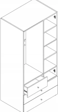 Zestawy Mebli Młodzieżowych></noscript>JUREK Komplet mebli do pokoju młodzieżowego z szafą 90 cm YOKO