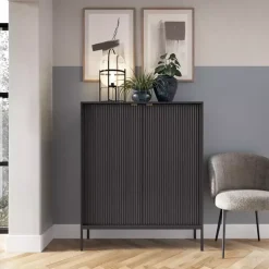 Zestawy Mebli Do Salonu></noscript>PIASKI Komplet mebli do salonu z komodą AVANTI czarny