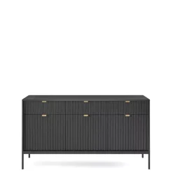 Zestawy Mebli Do Salonu></noscript>PIASKI Komplet mebli do salonu z komodą AVANTI czarny