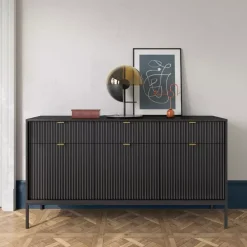 Zestawy Mebli Do Salonu></noscript>PIASKI Komplet mebli do salonu z komodą AVANTI czarny