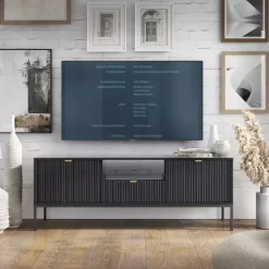 Zestawy Mebli Do Salonu></noscript>PIASKI Komplet mebli do salonu z komodą AVANTI czarny