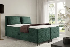 Łóżka Małżeńskie|Łóżka Ze Stelażem></noscript>BROMARKT Kontynentalne łóżko dwuosobowe tapicerowane do sypialni 160x200 cm TESSA