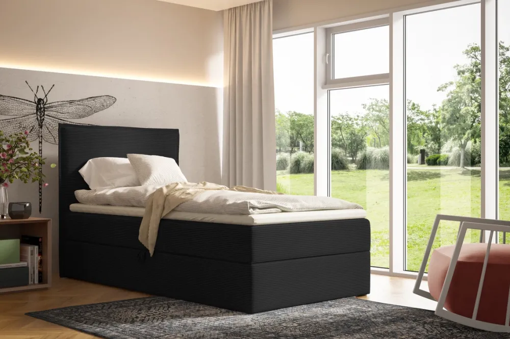 Łóżka Młodzieżowe|Łóżka Ze Stelażem>BROMARKT Kontynentalne łóżko dziecięce 90x200 cm z pojemnikiem MALIBU