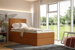 Łóżka Młodzieżowe|Łóżka Ze Stelażem></noscript>BROMARKT Kontynentalne łóżko tapicerowane do pokoju dziecka 100x200 cm MALIBU