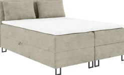 Łóżka Młodzieżowe|Łóżka Ze Stelażem>BROMARKT Kontynentalne łóżko 140x200 cm do sypialni tapicerowane z pojemnikiem TESSA