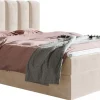 Łóżka Młodzieżowe|Łóżka Ze Stelażem>Riban Kontynentalne łóżko 140x200 cm z pojemnikiem beżowe dwuosobowe BALENO