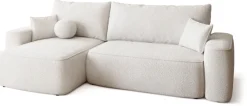 Narożniki|Meble Dla Dzieci></noscript>BROMARKT Kremowa kanapa narożna z funkcją spania do salonu CARMELLO DUO