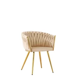 Krzesła Tapicerowane|Krzesła>BRIGHT FURNITURE Krzesło tapicerowane beż ROLISO
