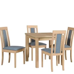 Krzesła Drewniane|Krzesła></noscript>DREWMIX Krzesło tapicerowane do jadalni GROTTO dąb sonoma