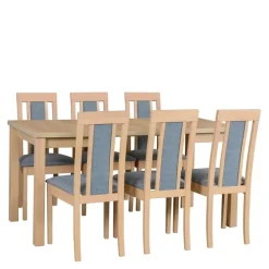 Krzesła Drewniane|Krzesła></noscript>DREWMIX Krzesło tapicerowane do jadalni GROTTO dąb sonoma